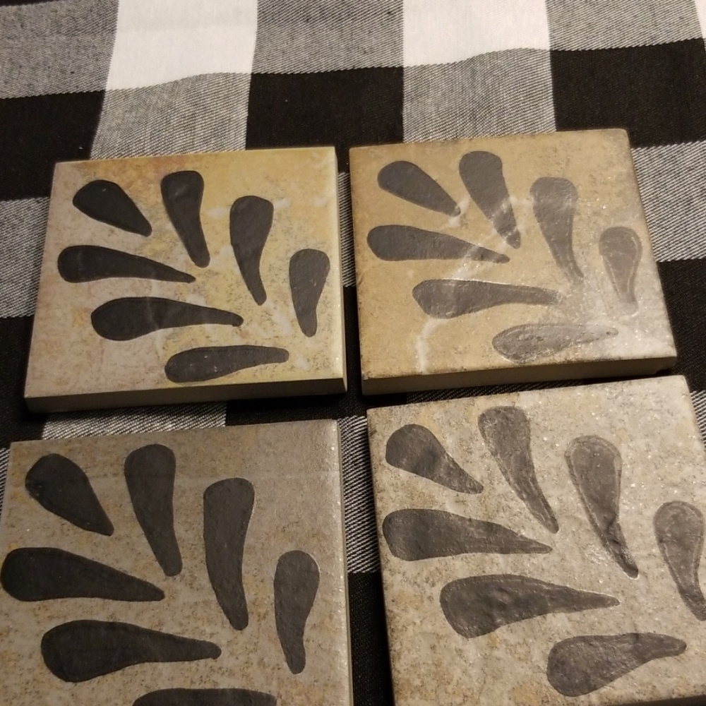 Hand Painted Tile Coasters - Picture 2 of 3